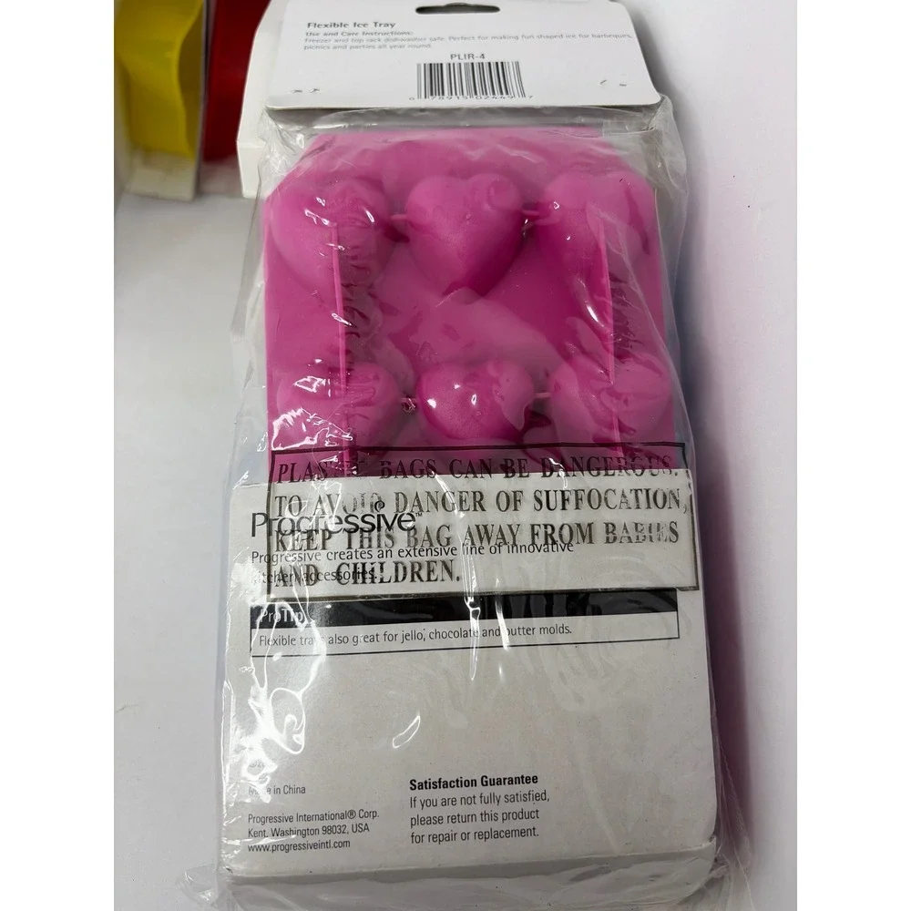 Silicone Mold Lot Global Decor Mini Bakeware & Progressive Heart Star Ice Trays